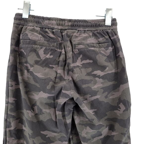 Athleta Camo Jogger Pants "Farallon" Size 4 Midrise Dark Gray Olive Green Crop - Picture 6 of 12